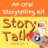 Oral storytelling kit cover with child astronaut