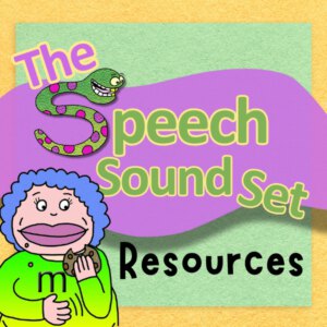 Speech sound set educational resources cover.